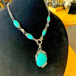 Vintage faux turquoise necklace